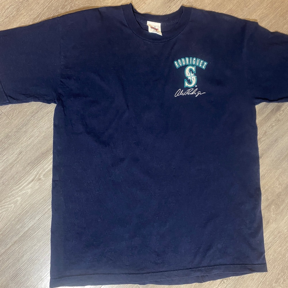 Vintage 1999 Alex Rodriguez Seattle‎ Mariners Shirt Joy Athletic Navy XL 0164